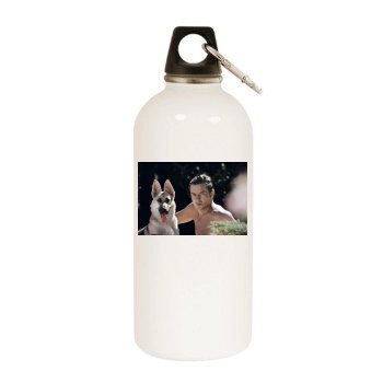 Alain Delon White Water Bottle With Carabiner