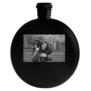 Alain Delon Round Flask