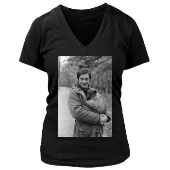 Alain Delon Women's Deep V-Neck TShirt