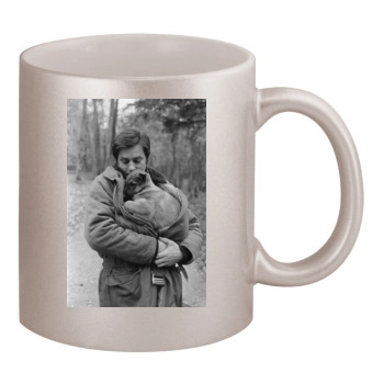 Alain Delon 11oz Metallic Silver Mug