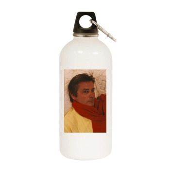 Alain Delon White Water Bottle With Carabiner