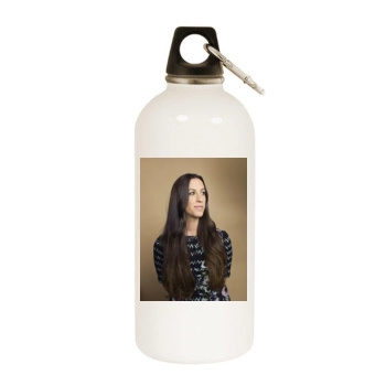 Alanis Morissette White Water Bottle With Carabiner