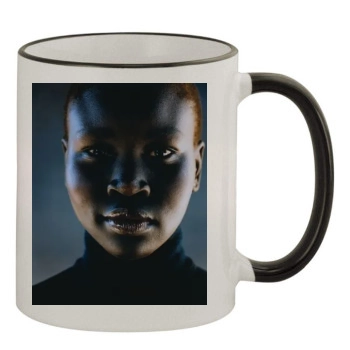 Alek Wek 11oz Colored Rim & Handle Mug