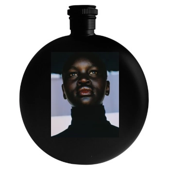 Alek Wek Round Flask