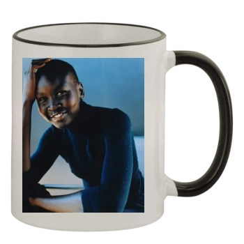 Alek Wek 11oz Colored Rim & Handle Mug