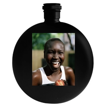 Alek Wek Round Flask