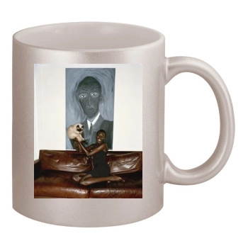 Alek Wek 11oz Metallic Silver Mug