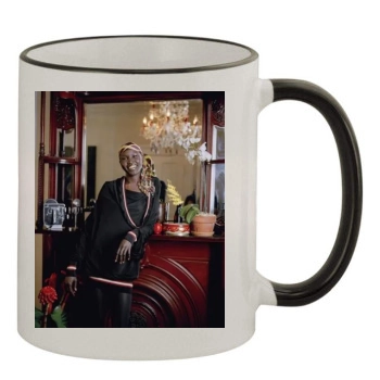 Alek Wek 11oz Colored Rim & Handle Mug