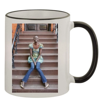 Alek Wek 11oz Colored Rim & Handle Mug