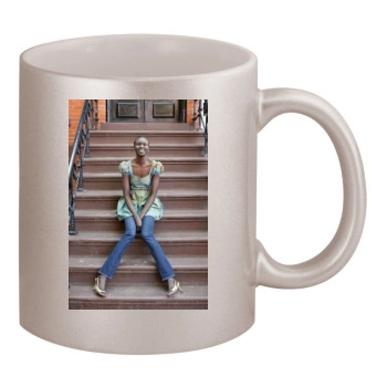 Alek Wek 11oz Metallic Silver Mug