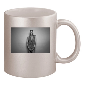 Alek Wek 11oz Metallic Silver Mug