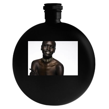 Alek Wek Round Flask