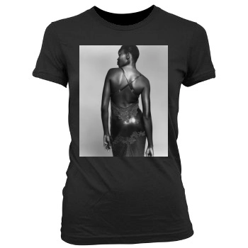 Alek Wek Women's Junior Cut Crewneck T-Shirt