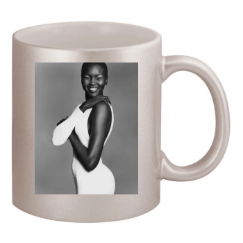 Alek Wek 11oz Metallic Silver Mug