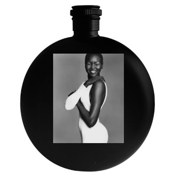 Alek Wek Round Flask