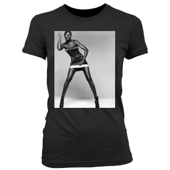 Alek Wek Women's Junior Cut Crewneck T-Shirt