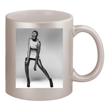 Alek Wek 11oz Metallic Silver Mug