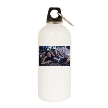 Alessandra Ambrosio White Water Bottle With Carabiner