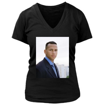 Alex Rodriguez Women's Deep V-Neck TShirt