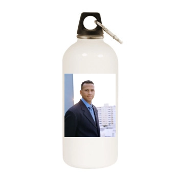 Alex Rodriguez White Water Bottle With Carabiner