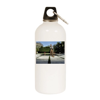 Alex Rodriguez White Water Bottle With Carabiner