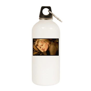 Alice Evans White Water Bottle With Carabiner