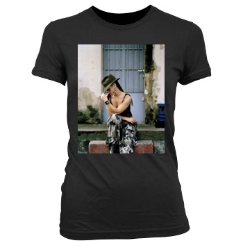 Alicia Keys Women's Junior Cut Crewneck T-Shirt