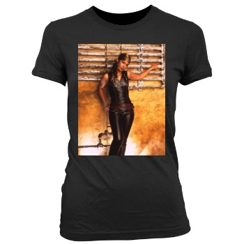 Alicia Keys Women's Junior Cut Crewneck T-Shirt