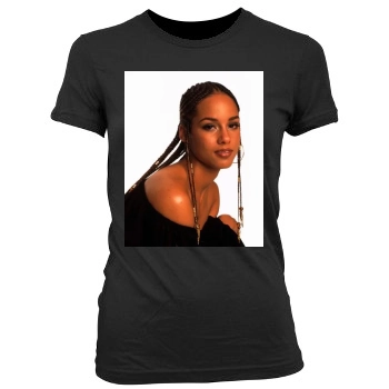 Alicia Keys Women's Junior Cut Crewneck T-Shirt