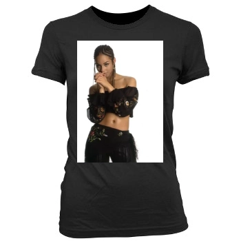 Alicia Keys Women's Junior Cut Crewneck T-Shirt