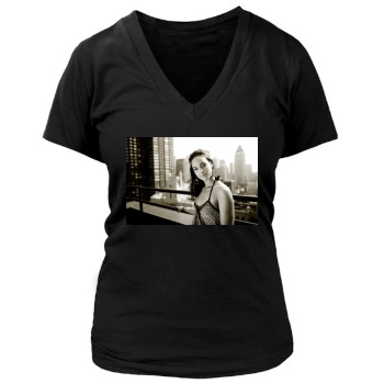 Alicia Keys Women's Deep V-Neck TShirt