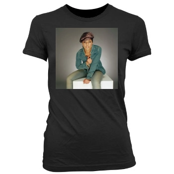 Alicia Keys Women's Junior Cut Crewneck T-Shirt