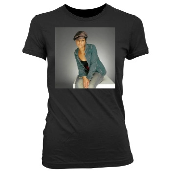 Alicia Keys Women's Junior Cut Crewneck T-Shirt