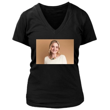 AJ Michalka Women's Deep V-Neck TShirt