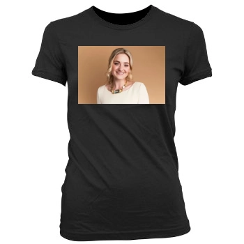 AJ Michalka Women's Junior Cut Crewneck T-Shirt