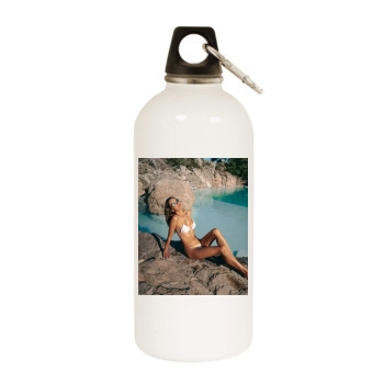 Alessandra Ambrosio White Water Bottle With Carabiner