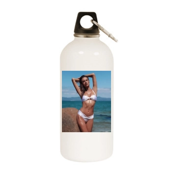 Alessandra Ambrosio White Water Bottle With Carabiner