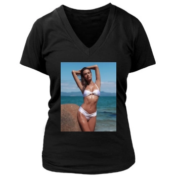 Alessandra Ambrosio Women's Deep V-Neck TShirt