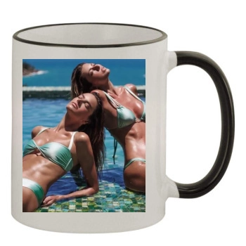 Alessandra Ambrosio 11oz Colored Rim & Handle Mug