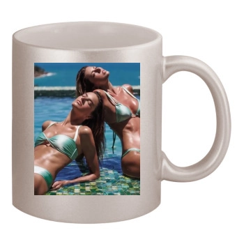 Alessandra Ambrosio 11oz Metallic Silver Mug