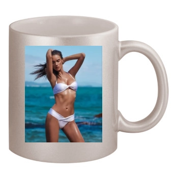 Alessandra Ambrosio 11oz Metallic Silver Mug