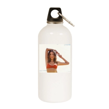 Alessandra Ambrosio White Water Bottle With Carabiner