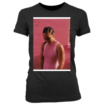 Alicia Keys Women's Junior Cut Crewneck T-Shirt