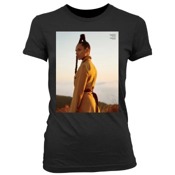 Alicia Keys Women's Junior Cut Crewneck T-Shirt