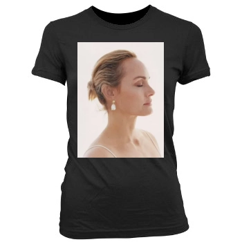 Amber Valletta Women's Junior Cut Crewneck T-Shirt