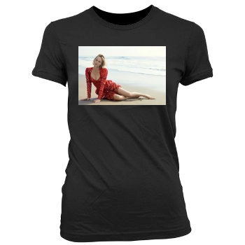 Amber Valletta Women's Junior Cut Crewneck T-Shirt