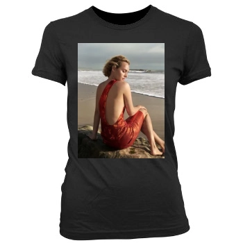 Amber Valletta Women's Junior Cut Crewneck T-Shirt