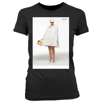 Amber Valletta Women's Junior Cut Crewneck T-Shirt