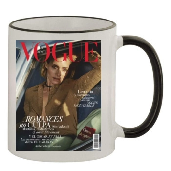 Amber Valletta 11oz Colored Rim & Handle Mug