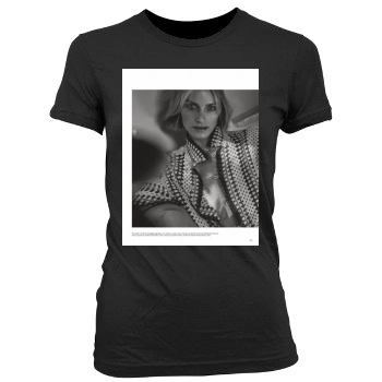 Amber Valletta Women's Junior Cut Crewneck T-Shirt